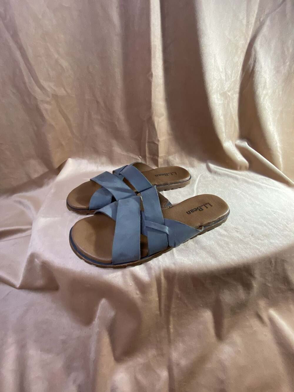 L.L. Bean Women's Crisscross Leather Slide Sandals